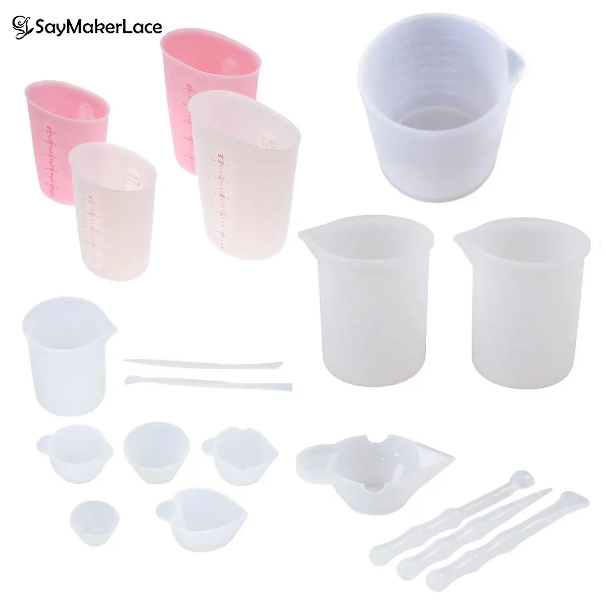 

1/2/4/5/8PCS DIY Crystal Epoxy Silicone Resin Measuring Mixing Cup Stirrers DIY Jewelry Resin Glue Tool Jewelry Make