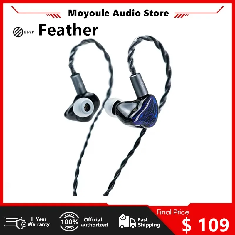 Беспроводные наушники BGVP Feather 4BA + 1DD