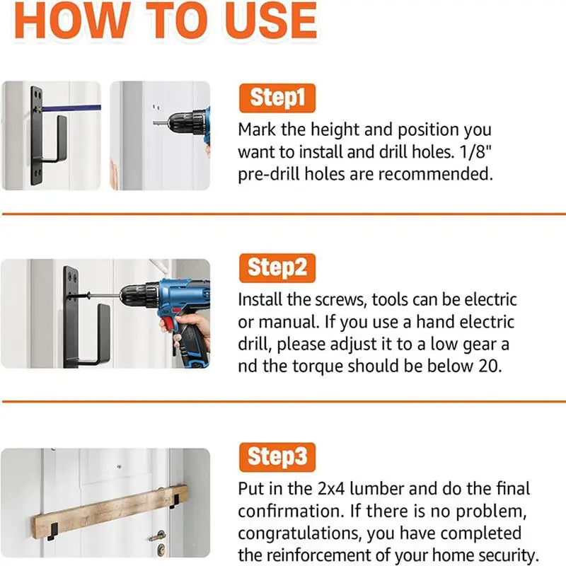 2x4 дверные кронштейны 2 шт. толщина держатель с открытым стержнем стальной