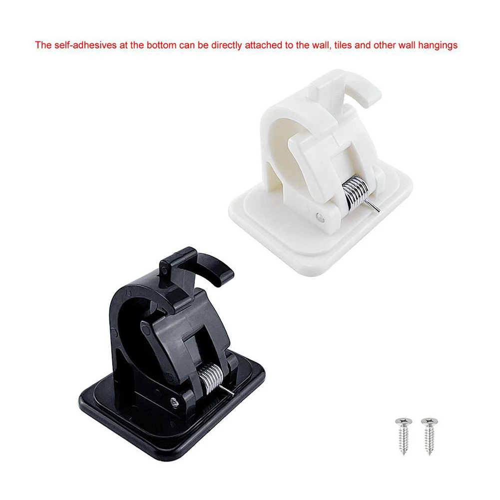 

Fishing Rod Rack Holder Wall Mounted Fishing Pole Clamp Rod Clip ABS Plastic Fishing Rod Organizer Fixing Buckles With Screw