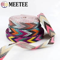 28meters meetee 22mm polyester jacquard webbing backpack pet strap label ribbon sewing tape bias binding clothing accessories