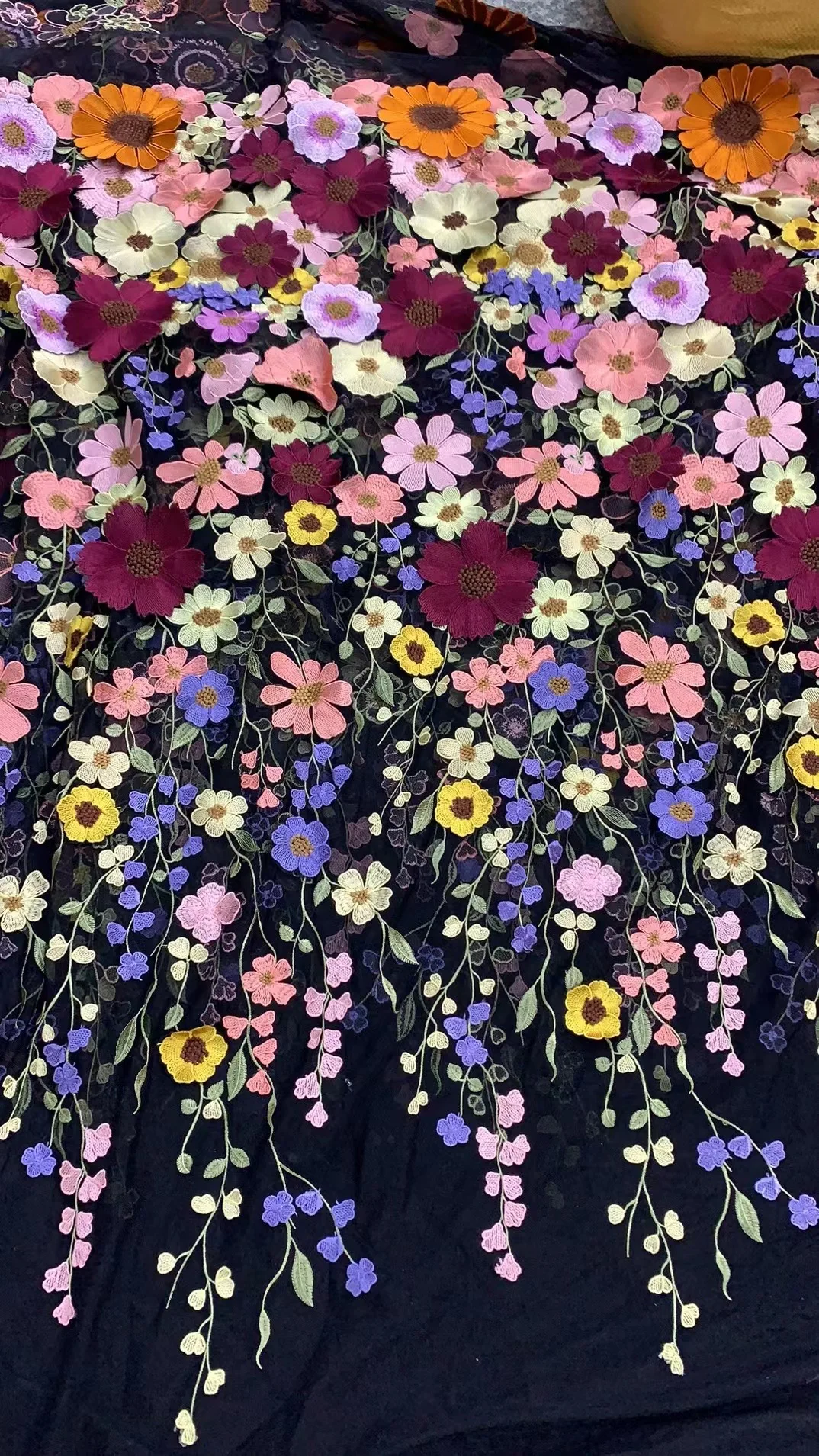 

Разноцветная Водорастворимая кружевная ткань с цветочной вышивкой для фотографий