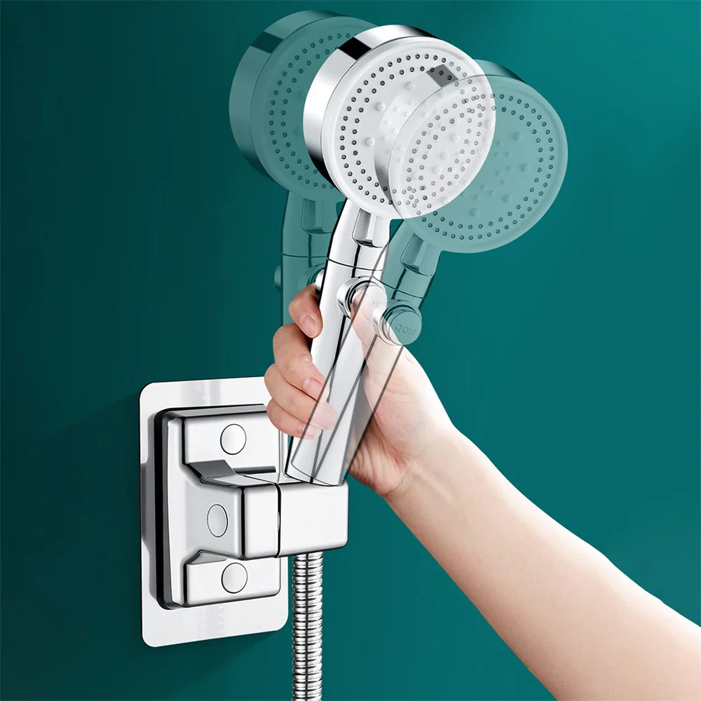 1PC Shower Head Holder Adjustable Wall Mounted Shower Holder Self-Adhesive Showerhead Handheld Bracket Bathroom Accessories