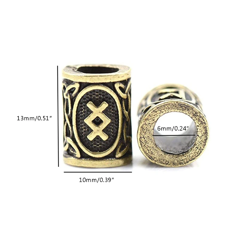 24 шт. серебряные бусины в виде викингов бриллианты для волос и бороды мужские