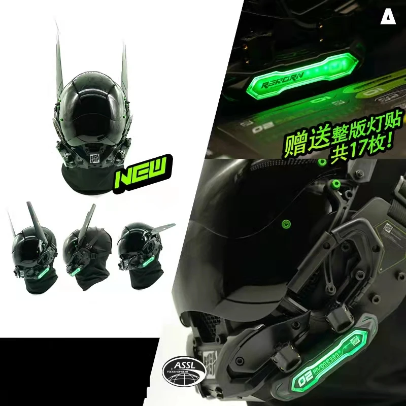 Маска CyberPunk cosplayadvancedproject Ninja светодиодная подсветильник ка для детской комнаты с