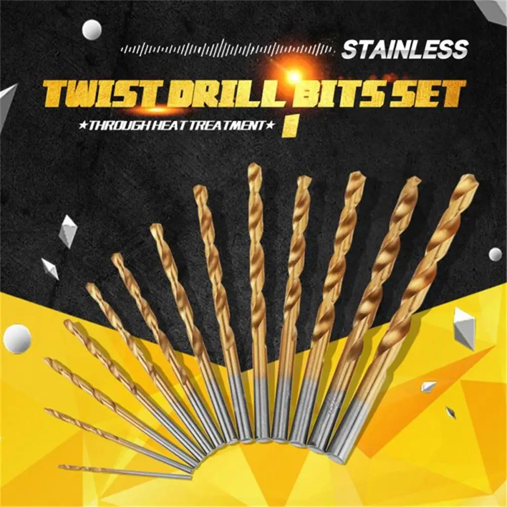 

【 Ready Stock 】13 Pcs/set Of Metal Drill Bit Set Drill Bit Hss Strong For Steel Metal Quick Change Design
