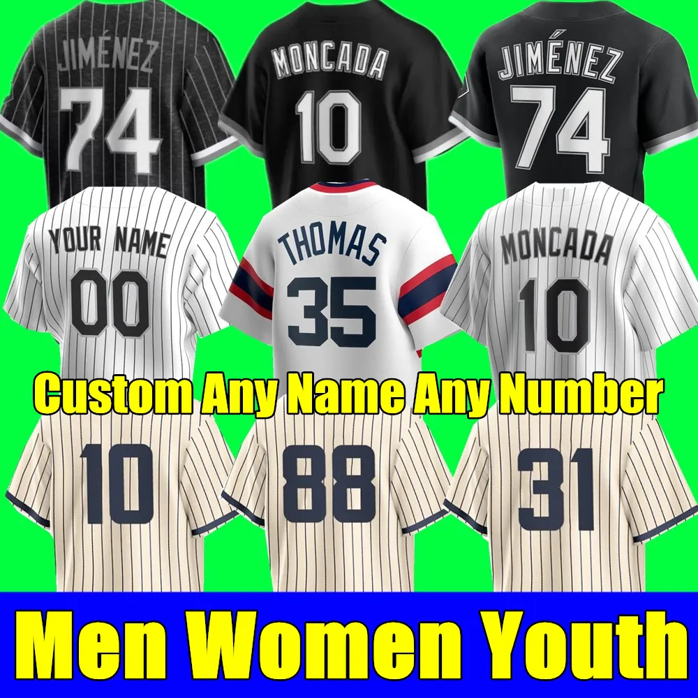 

Chicago Men Women Kids MTim Anderson Baseball Jersey Jose Abreu White Yoan Moncada Sox Eloy Jiménez Yasmani Grandal Frank Thoma