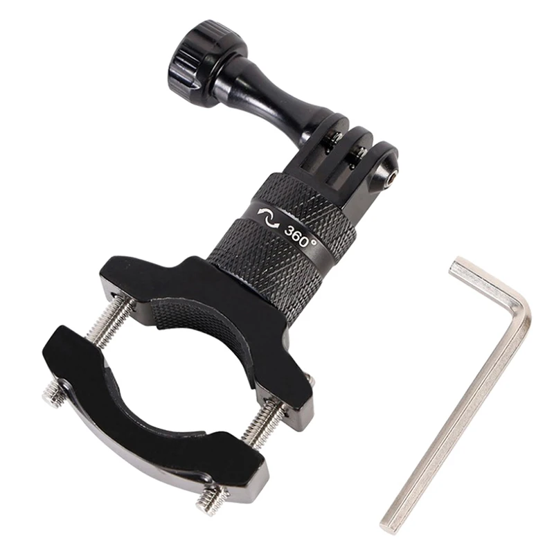 

Aluminum Bicycle Bracket For Gopro Hero Camera 360 Degree Rotatable Handlebar Holder Single Clip