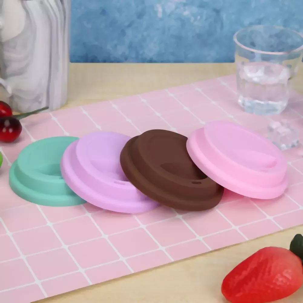 

New in Shape Silicone Cup Lids Heat-resistant Dust-proof Sealed Bowl Cover Reusable Coffee Cup Sealing Suction Cup Cover