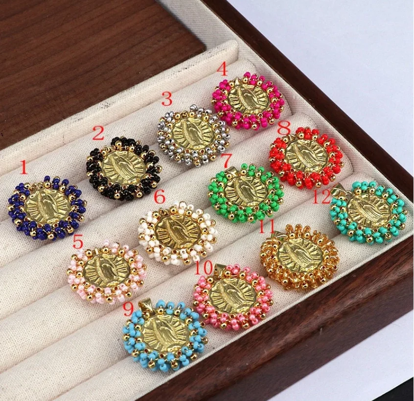 5 шт. медные позолоченные разноцветные бусины