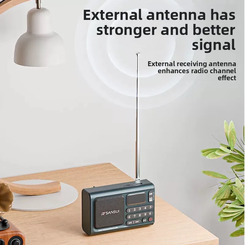 Фото Портативная Bluetooth-колонка SANSUI F77 с FM-радио, диктофоном и таймером отключения для пожилых людей (для домашнего использования) №2