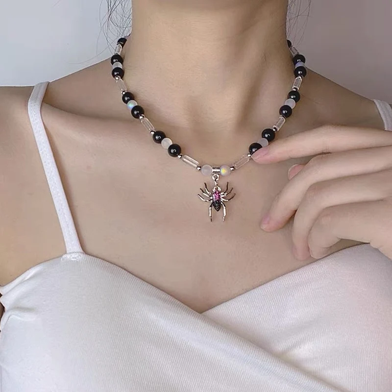 

Женское Ожерелье с красными кристаллами, женская модная металлическая цепочка со шнурком и бусинами, ювелирное украшение для вечевечерние