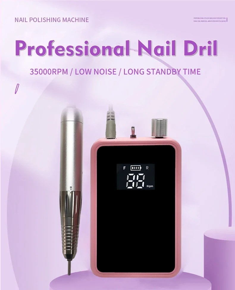 Новое поступление 2024 профессиональная дрель для ногтей портативная акриловая