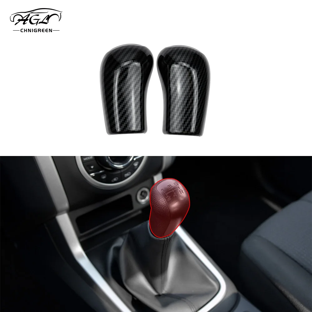 

2pcs ABS Carbon Fiber Color Manual Gear Shift Knob Cover for ISUZU D-MAX 2012 2013 2014 2015 2016 2017 2018 2019