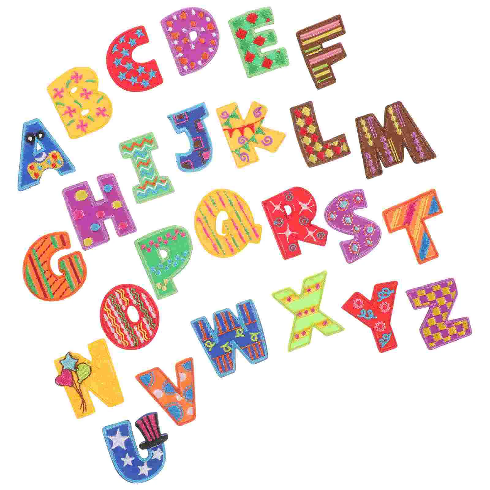 

26Pcs Clothes Patches Letter Iron On Patches Sewing Letter Patches Embroidered DIY Patches