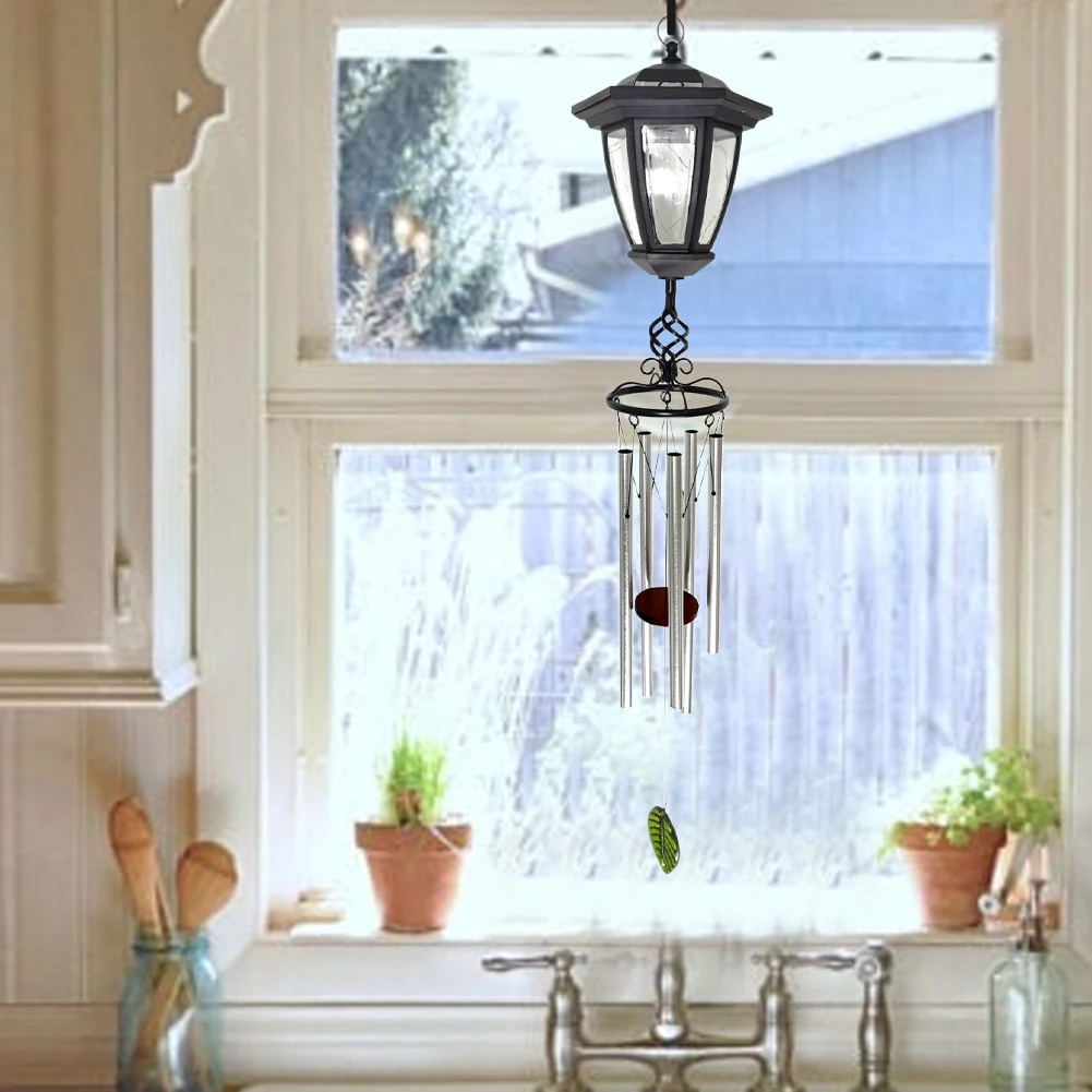 

Hanging Landscape Sympathy Yard Patio Outdoor Waterproof Party Solar Wind Chime Garden Decor 36 Inch 15 LEDs Relaxing