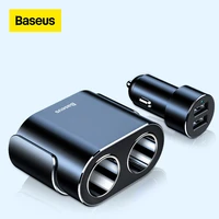Baseus Car Splitter 12V-24V Dual USB Car Charger 100W Car Cigarette Lighter Socket Splitter Power Adpater For Auto USB HUB