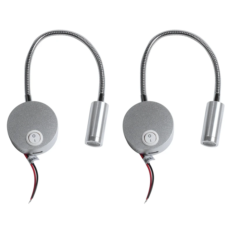 

2 шт., гибсветодиодный светодиодные лампы для чтения с USB-портом