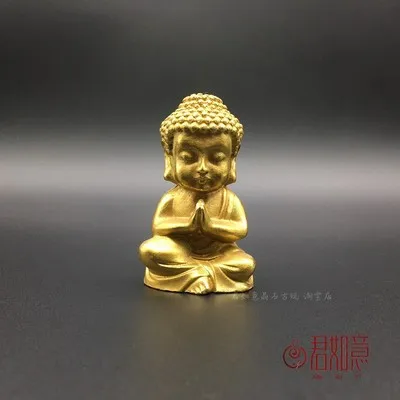 

Античный латунный позолоченный детский декоративный орнамент Будды