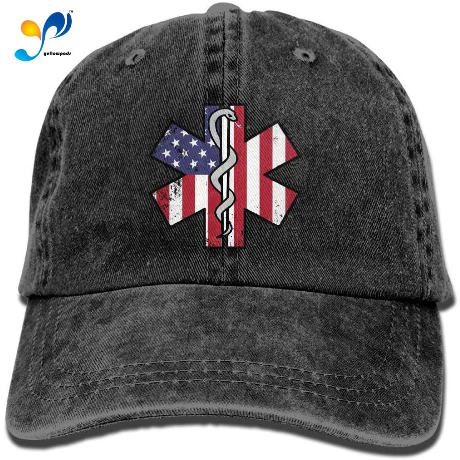 

Cowboy Hat Cap for Men Women American Flag EMS EMT