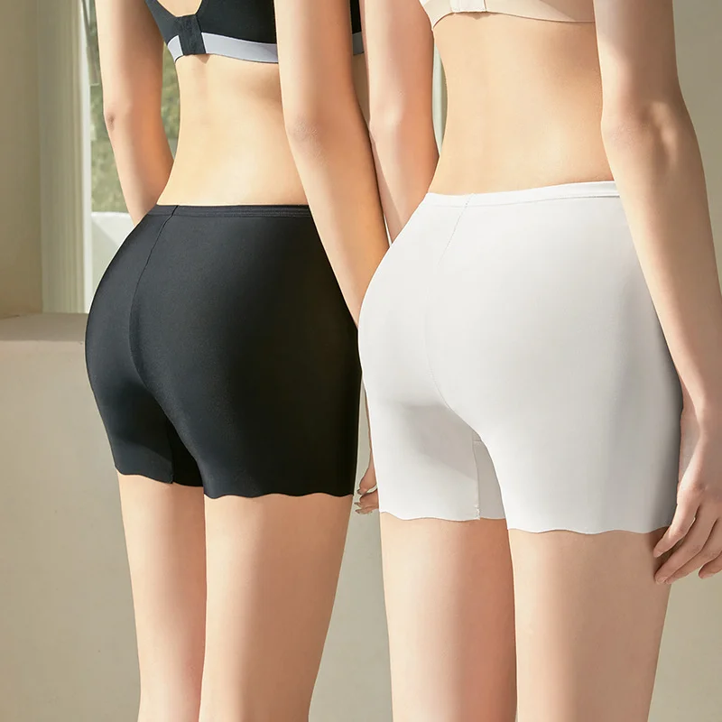 Soft Cotton No Trace Seamless Safety Short Pants Summer Under No-roll  Modal Ice Silk BreathableTights Thin Women's Underw