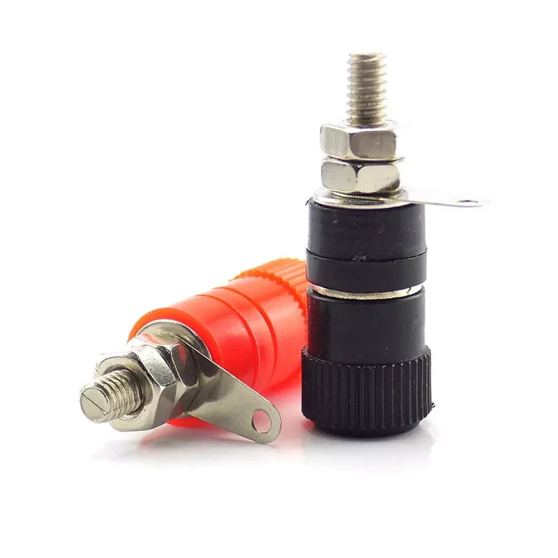 

4mm Banana Plugs Posting Connector Splice Terminals For Amplifier Speaker Terminal Audio Jack Red and Black DIY Connectors