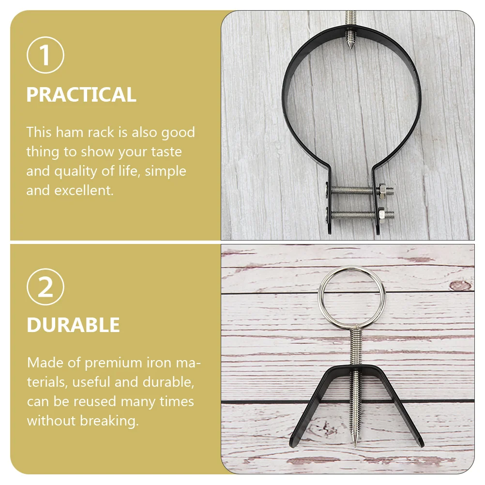 Set Household Ham Stand Too Prosciutto Carving Iron Fixing Rack for Home Storage