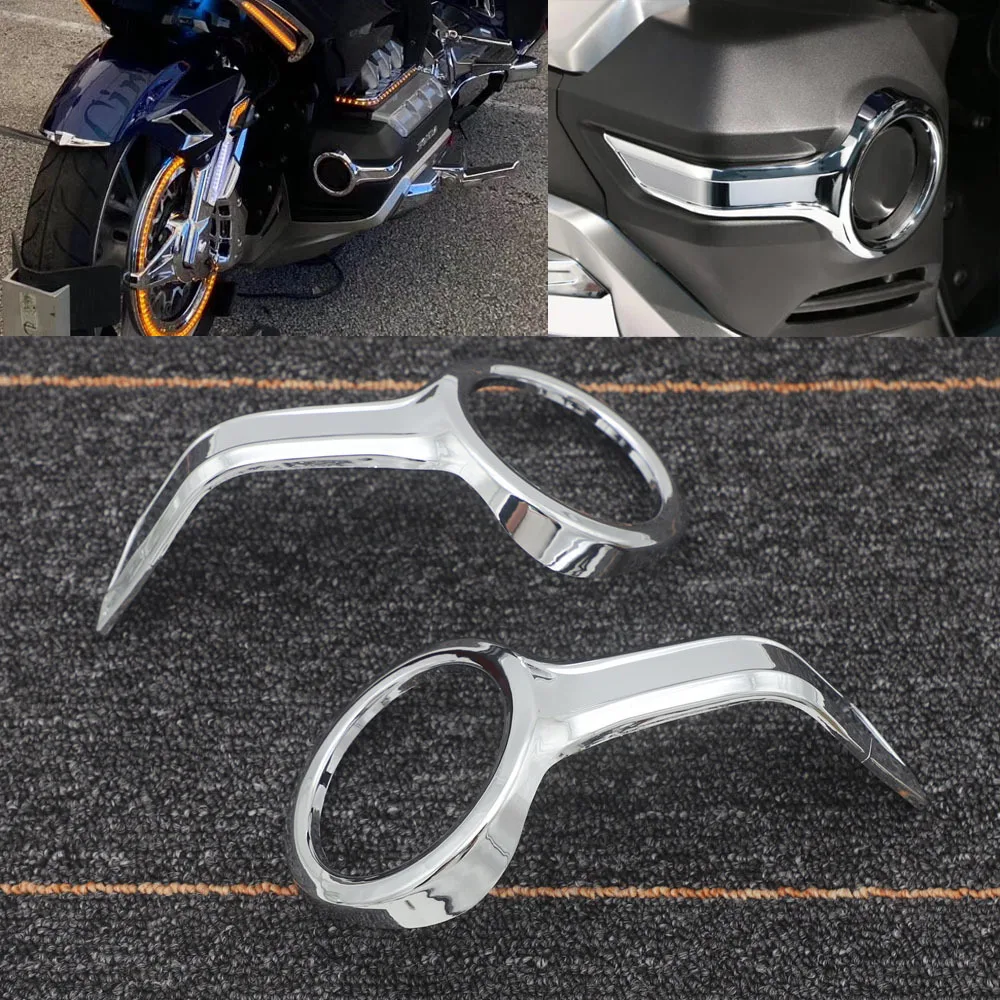 

2PCS Gold Wing GL1800 Motorbike Fog Light Bezel Trim Rings Chrome Decorative Cover For Honda Goldwing GL1800 F6B 2018 - 2020