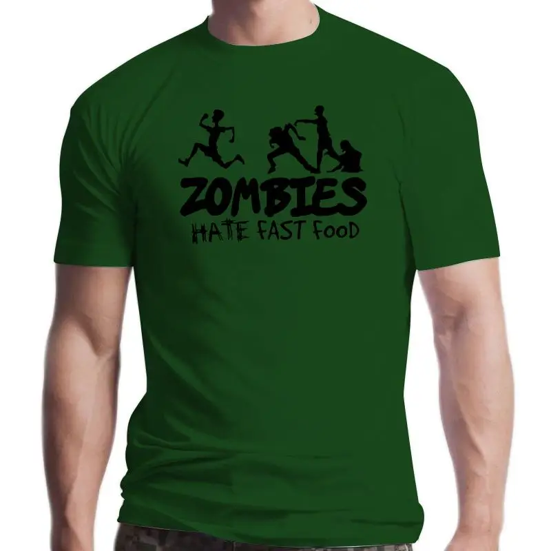 

Baru 2021 2021 Zombie Benci Makanan Cepat Saji Swag Lucu T Kemeja Pria Katun Lengan Pendek Cetak T-shirt Harajuku Tops Tees C29