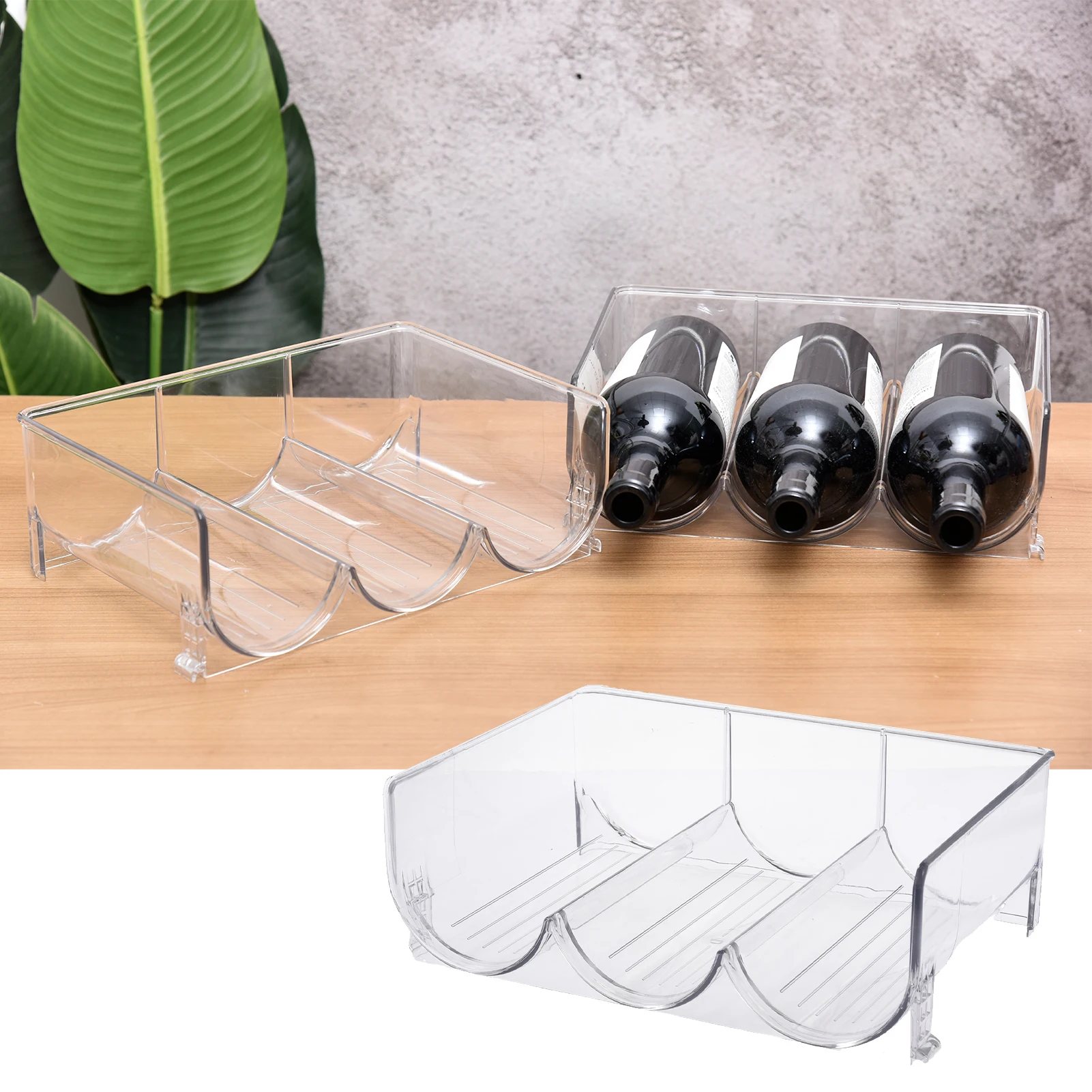 Water Bottle Organizer Rack Stackable Bin Tumbler Holder Cup Organizer For Kitchen Cabinets Countertop Pantry Sturdy Water Cup