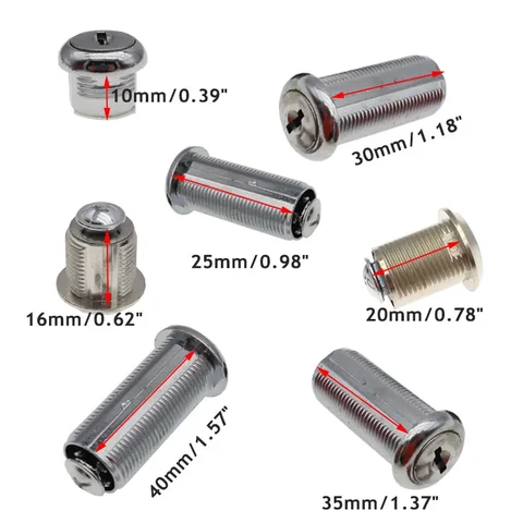 Кулачковые цилиндрические замки, дверной шкаф, почтовый ящик, ящик, навесной замок для шкафа, защитные замки с 2 ключами, мебельная фурнитура 10-40 мм