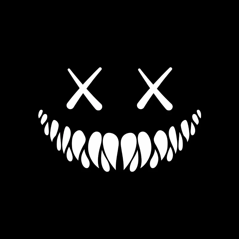 Улыбающееся Лицо Демона Автомобильная Наклейка 20x13 См