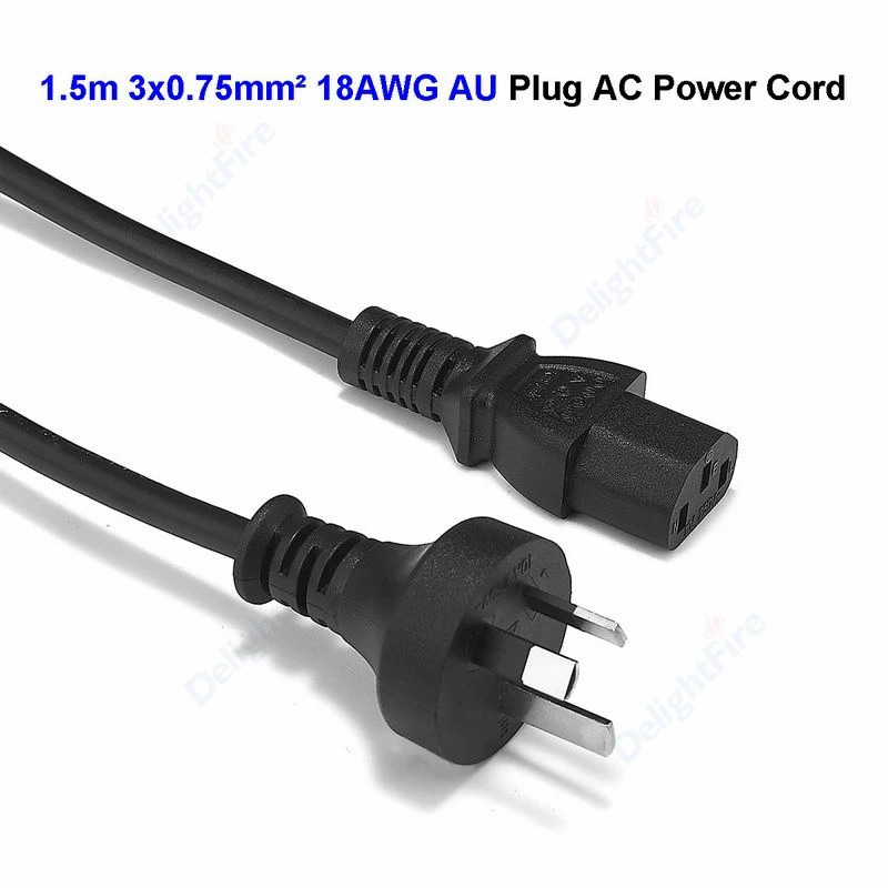 Австралийский кабель питания 1 5 м 3*0 75 мм2 IEC C13 AU Шнур для Asus Dell Ноутбук ТВ ПК