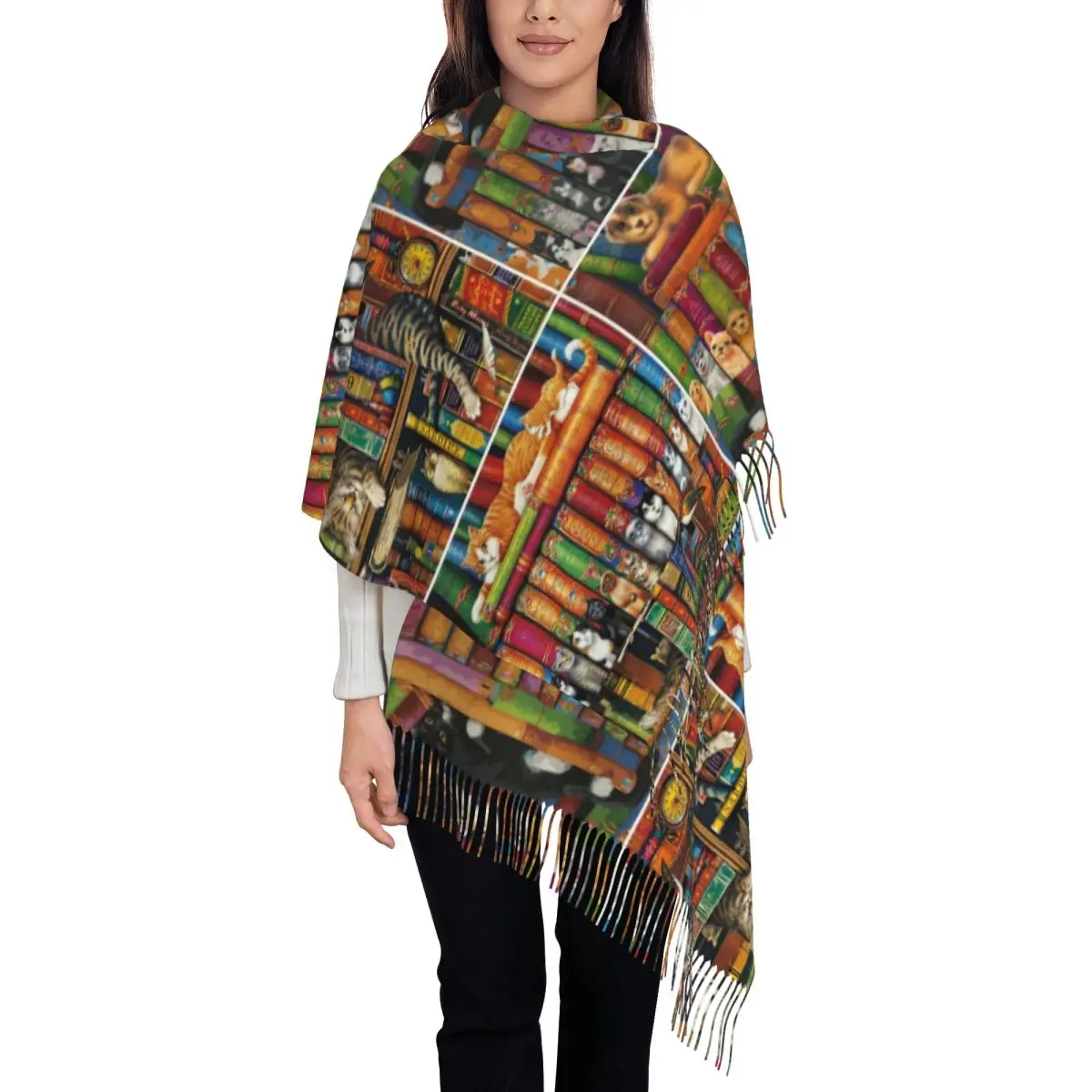 Индивидуальная Милая необычная дизайнерская мягкая шаль в виде кошки женские