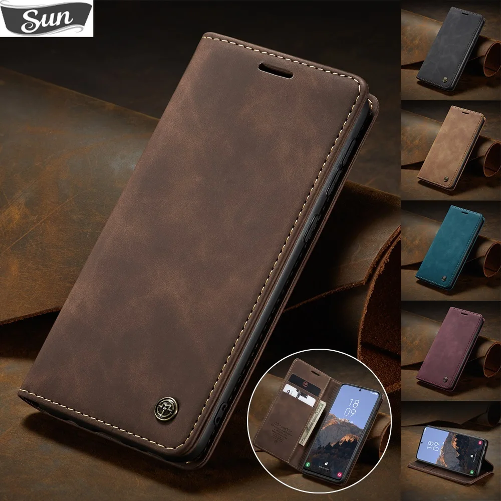 

For Samsung Galaxy S20 S21 FE S22 S23 Ultra S10 S9 S8 Plus S7 Edge Leather Wallet Case for Galaxy A54 A53 A33 A14 A13 Flip Cover
