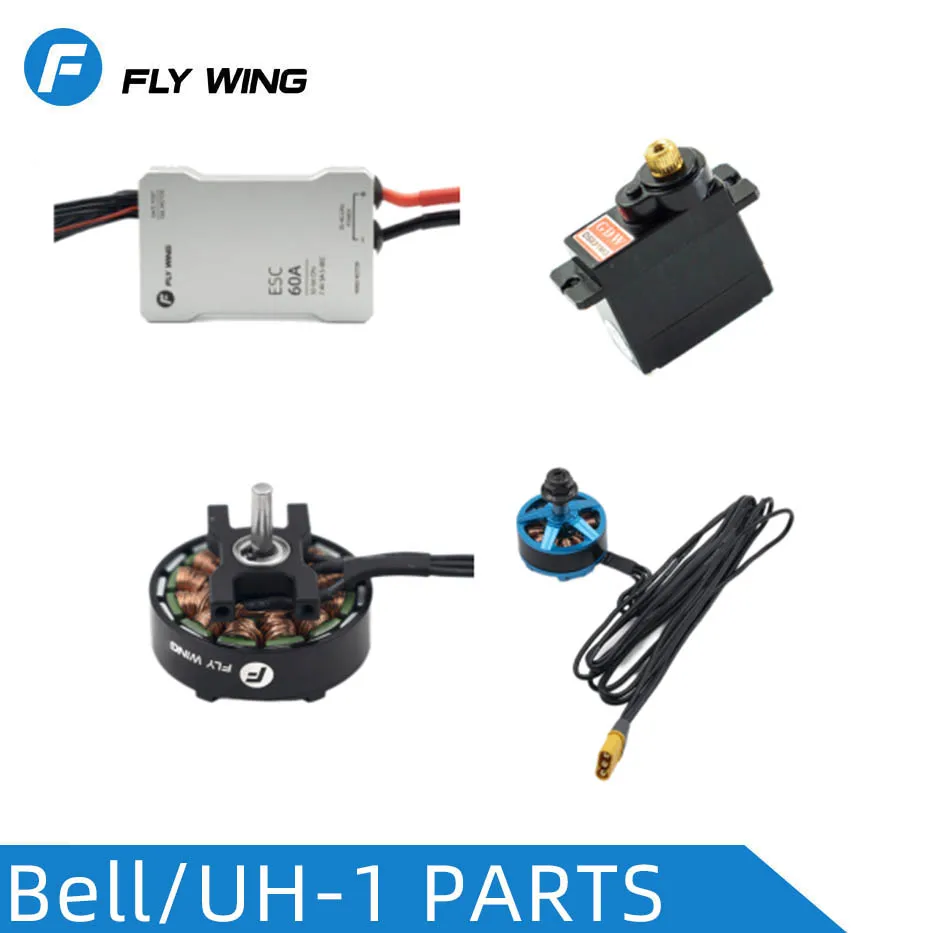 

Flywing Bell 206 UH-1 RC Scale Helicopter Parts ESC Motor Servo Tail Motor