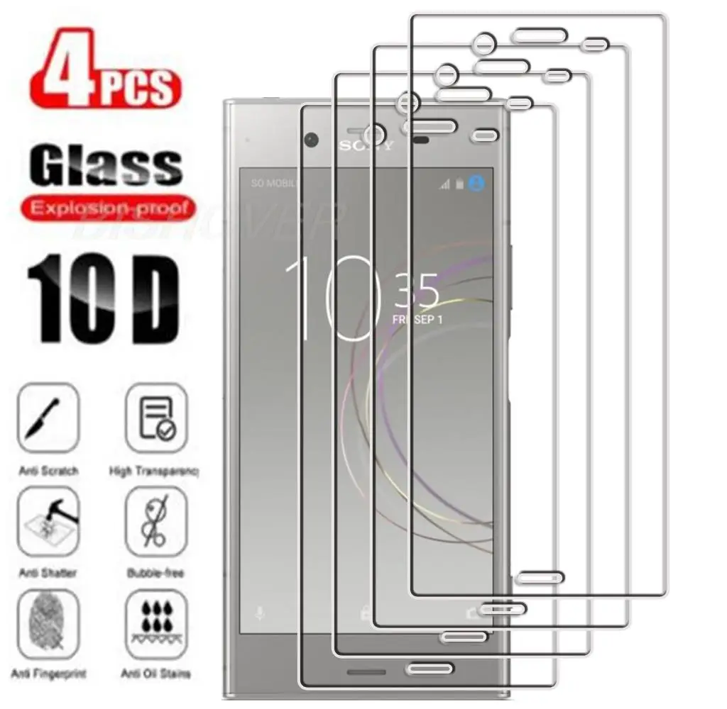 

4 шт. закаленное стекло для Sony Xperia XZ1 5,2 "2017 G8342, F8341, F8342, G8343, защитная пленка для экрана SOV36 Защитная стеклянная пленка 9H