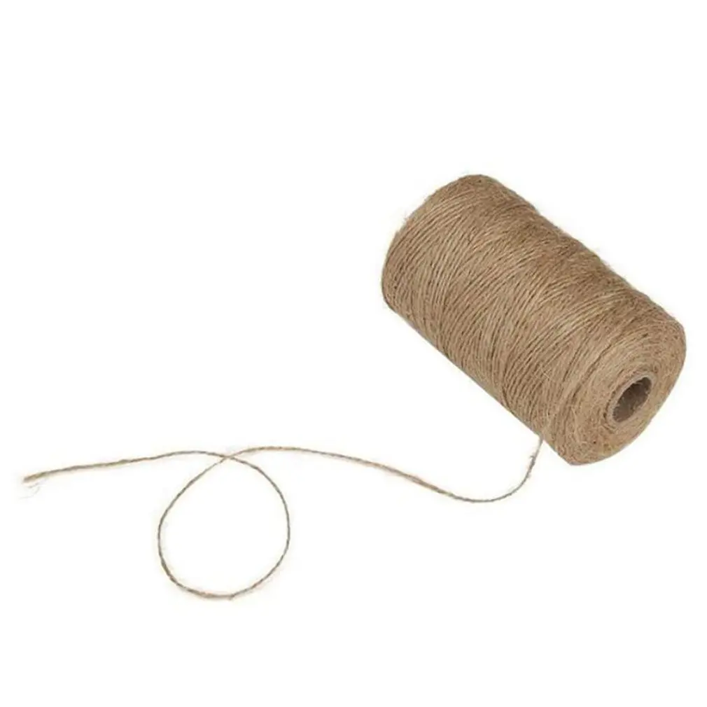 

Jute Rope 100m 3 Strands 2mm Natural Rope For Handicrafts Gift Wrapping Gardening Diy Decoration Christmas Party Supplies