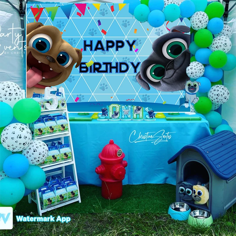 

Disney Puppy Dog Pals Cartoon Photography Backgronds Bingo Et Rolly Kids Boys Birthday Party Backdrops Custom Supplier Vinyl