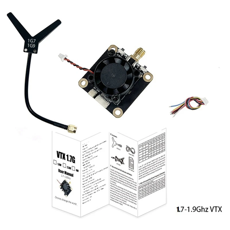 1.7G-1.9G 1.6W FPV VTX 8CH Video Transmitter Module PAL/NTSC For Fatshark Skyzone Goggles
