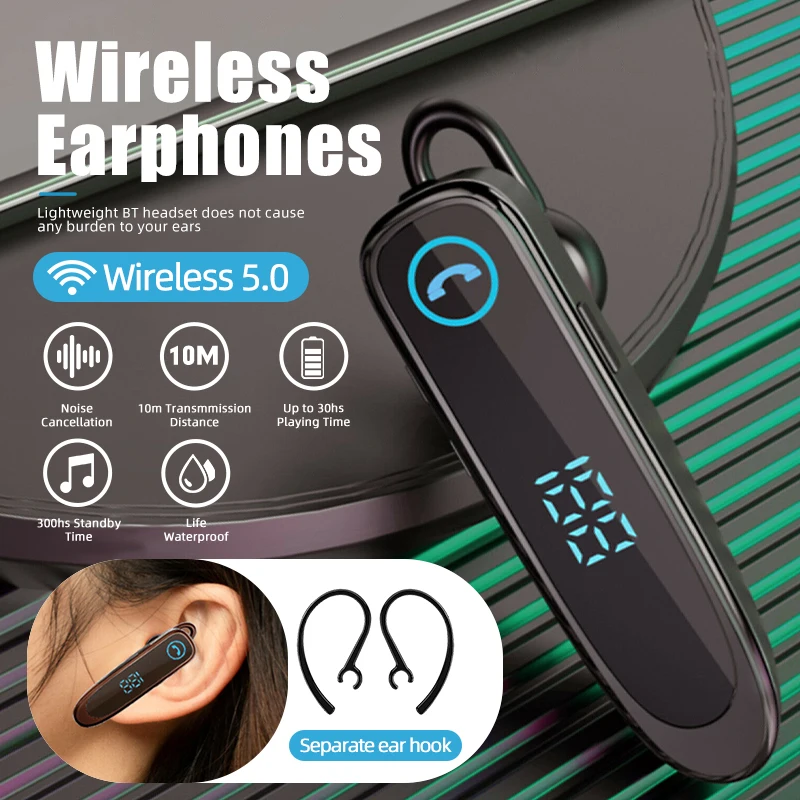 Беспроводной Bluetooth 5 0 наушник Hands-free Call наушники гарнитура с шумоподавлением