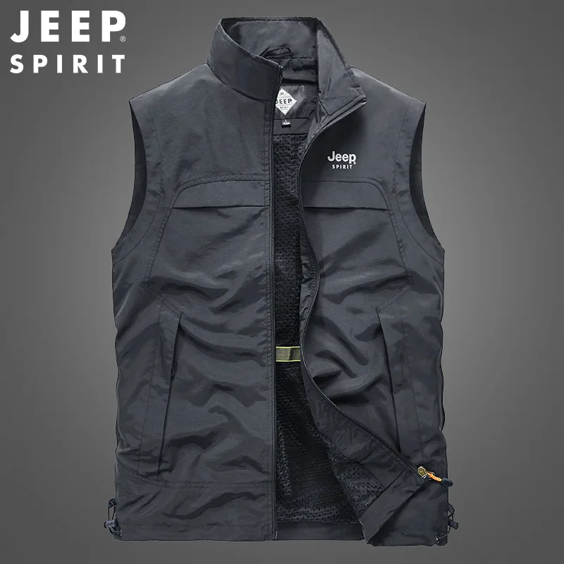 Мужской уличный кардиган JEEP SPIRIT Легкий Повседневный свободный жакет Спортивная