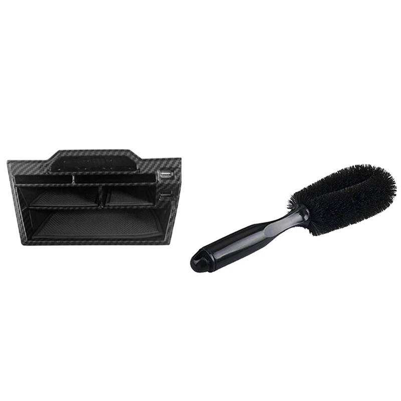 

Car Cleaning Soft Brush Non-Scratch Material & Console Central Multifunction Storage Box For Honda Civic 2016-19