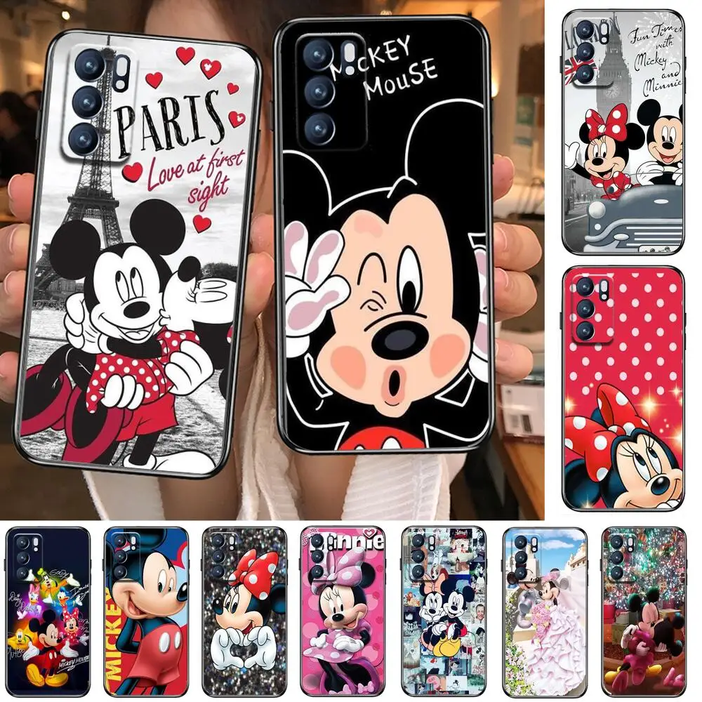 

For Realme C3 OPPO Realme C3 RMX2020 Coque Capa Funda find x3 pro C21 8 Pro a91 Phone Case black Cover disney minnie mouse anime