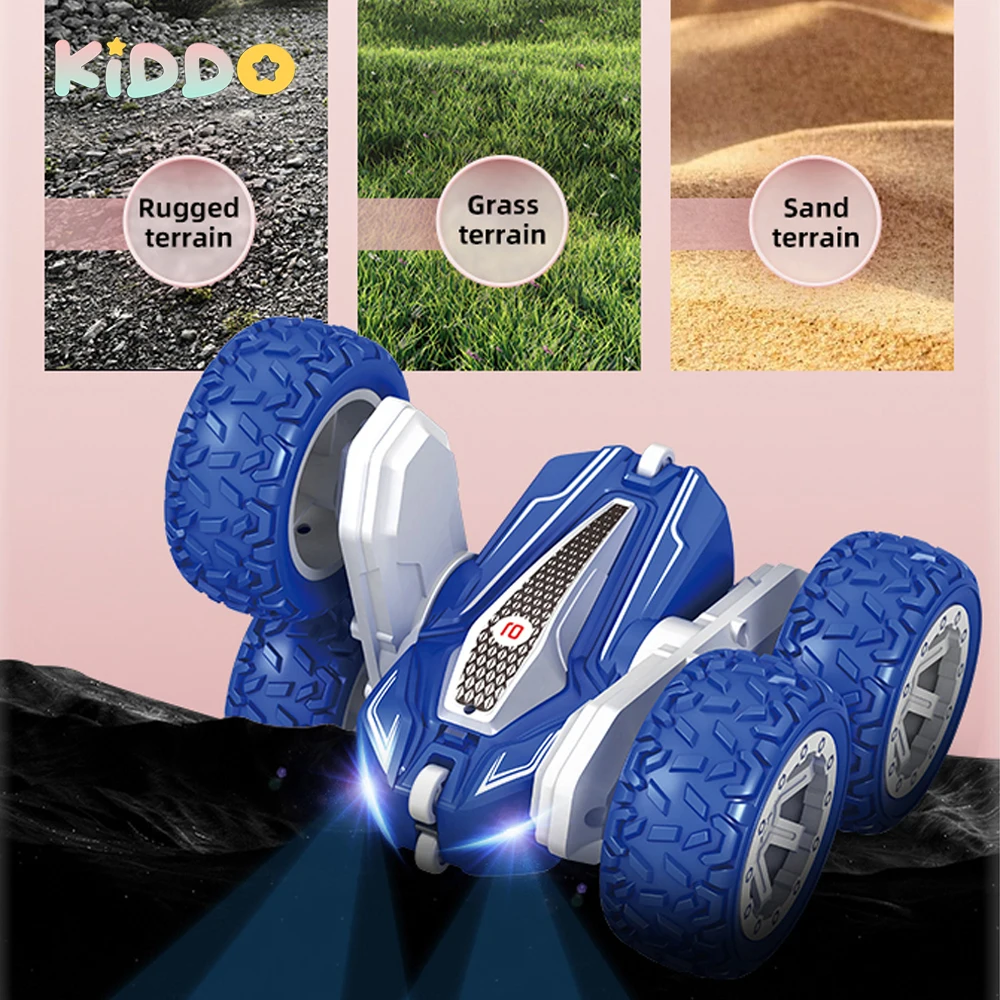 

2.4G RC Car Double-Sided Car Stunt Radio Remote Drift Climbing Racing Stunt Car 4WD Four-wheel Drive Rolling Car Toys for Boys