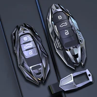 metal car key case cover fob shell protector suit for audi a4 a5 b9 q5 fy q7 4m tt s4 a6 c8 a4 b8 a5 b8 a6 c7 key cover case fob