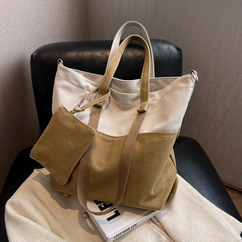 

Fashionable Cloth Top-Handle Bags for Women, Large and Casual Shoulder Side Bag for Travel and Shopping