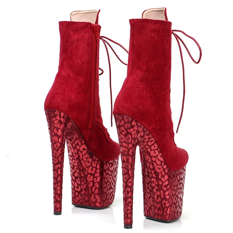 Leecabe  20CM/8Inch Suede Upper   Women's Platform   party High Heels Shoes Pole Dance boot