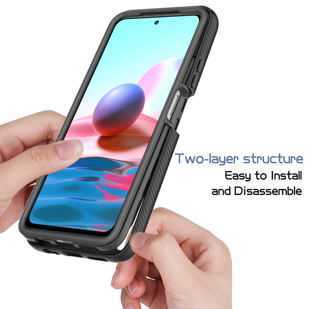 for redmi note 9 9s 9a 9c note 10 case 360 full protection heavy duty bumper phone cover for xiaomi poco m3 x3 nfc mi 10t pro free global shipping