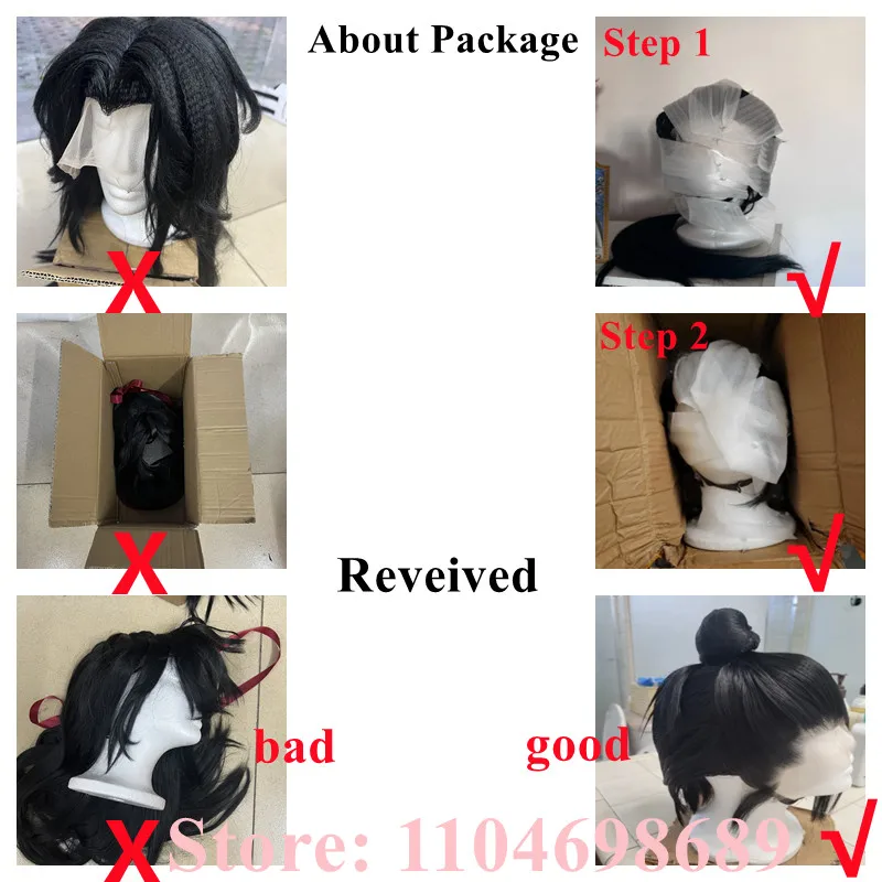 Стильный парик Lan Wangji Lace Cos Lan Zhan, древний костюм, парик для косплея + шапочка для парика для ролевых игр, вечеринки на Хэллоуин, выступления (art.: 3920d02ce41a1) - 3920d02ce41a1